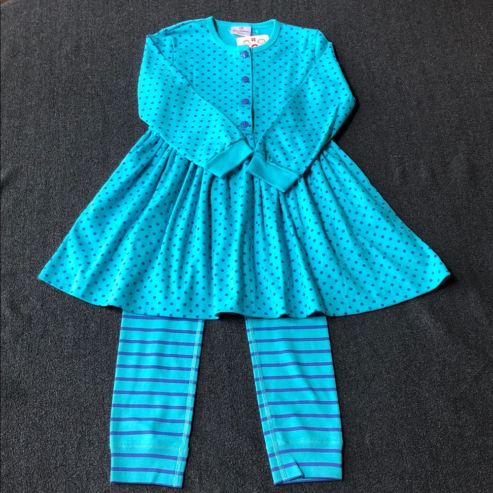 Hanna Andersson 100% Cotton OEKO-TEX STANDARD 100 Play Dress Set SZ 110 (4-6Yrs)